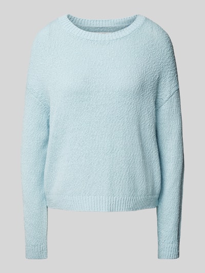 Marc O'Polo Denim Strickpullover mit gerippten Abschlüssen Hellblau 1