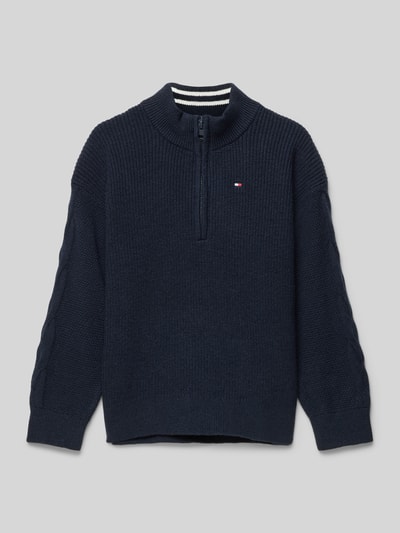 Tommy Hilfiger Kids Sweter z dzianiny ze stójką Granatowy 1