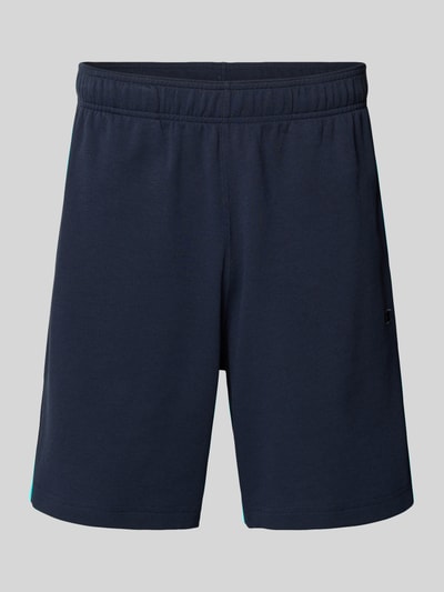 Produktfoto, Shorts mit elastischem Bund und Label-Stitching von CHAMPION in Dunkelblau, Baumwoll-Mix, Regular Fit, strukturierte Oberfläche
