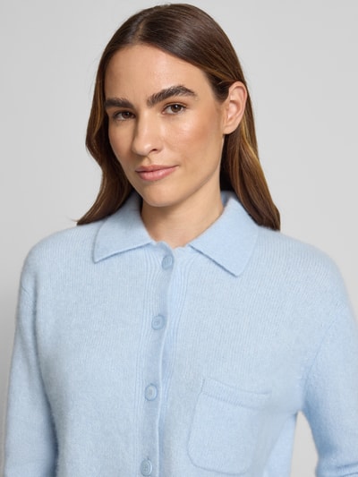 Herzensangelegenheit Gebreid jack van een mix van kasjmier en katoen Lichtblauw - 3