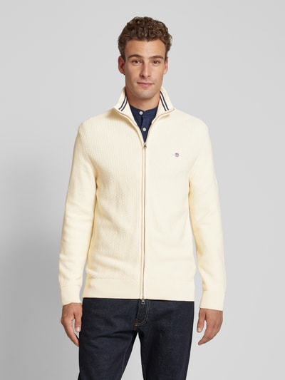 Gant Cardigan mit Strukturmuster Offwhite 4