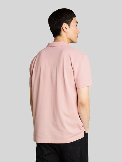 Tom Tailor Regular Fit Poloshirt aus Baumwoll-Mix mit Resortkragen Pink 5