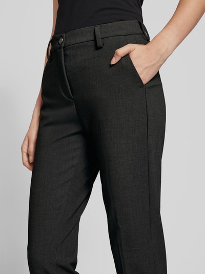 MAC High waist broek met knoopsluiting Antraciet - 3