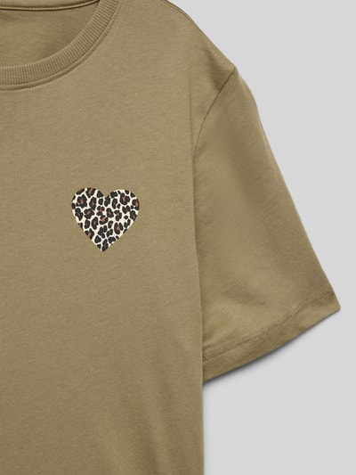 Only Regular Fit T-Shirt aus reiner Baumwolle Modell 'REX' Oliv 2