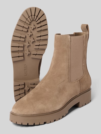 Lauren Ralph Lauren Sztyblety ze skóry z elastycznymi wstawkami model ‘ALLYSON’ Szarobrązowy 4