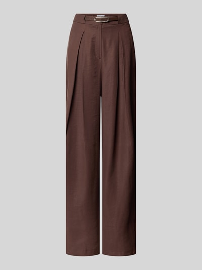 Produktfoto, Stoffhose aus Modal-Mix mit Gürtel von More & More, Damen Wide Leg, Gelegte Falten, Anzug-Stoff, Bundweite 36 cm, Innenbeinlänge 76 cm