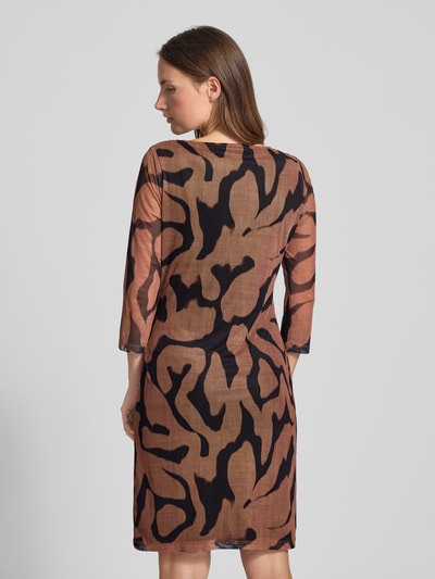 Zero Knielanges Kleid mit Wasserfall-Ausschnitt BLACK 5