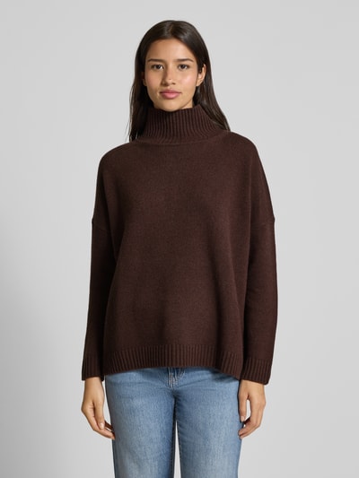 Weekend Max Mara Oversized Rollkragenpullover aus reiner Schurwolle Modell 'BORGIA' Schoko 4