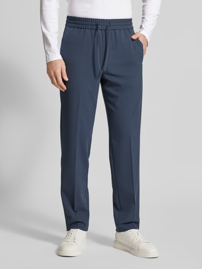 Lindbergh Relaxed Fit Hose aus Viskose mit Tunnelzug Rauchblau 4