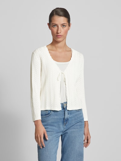 B.Young Strickjacke mit Strukturmuster Modell 'Omanja' Offwhite 4