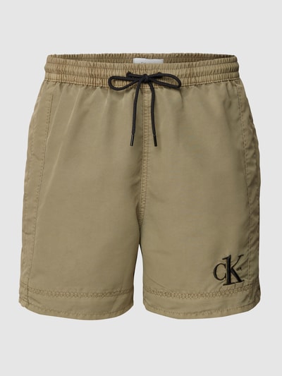 Calvin Klein Underwear Badehose mit Label-Stitching Oliv 2