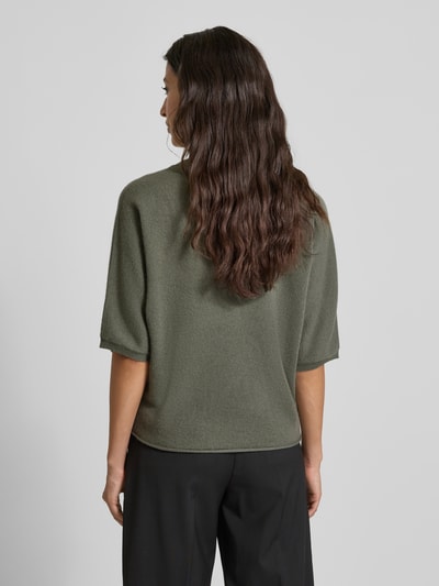 Luisa Cerano Sweter z dzianiny o luźnym kroju z mieszanki wełny i kaszmiru Khaki 5