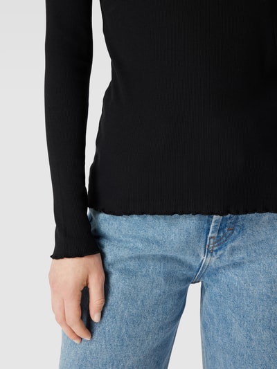 Esprit Collection Longsleeve mit Muschelsaum Black 3