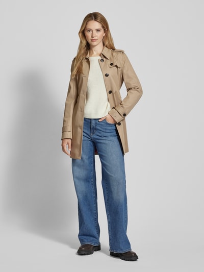 Tommy Hilfiger Trenchcoat mit Gürtel und Schulterriegeln Camel 1