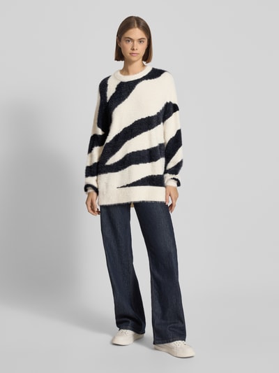 Noisy May Strickpullover mit Rundhalsausschnitt Modell 'HEIDI' Ecru 1