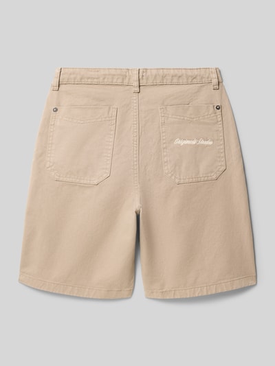 Productfoto, Bermudas met steekzakken model 'OWEN' van Jack & Jones, katoen, relaxed fit, beige, zichtbare achterzakken, glad oppervlak