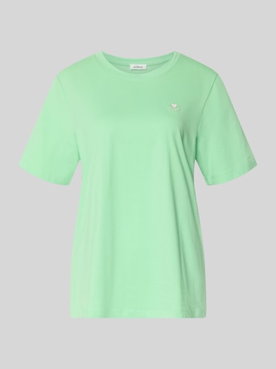 s.Oliver RED LABEL Regular Fit T-Shirt aus reiner Baumwolle Hellgruen 2