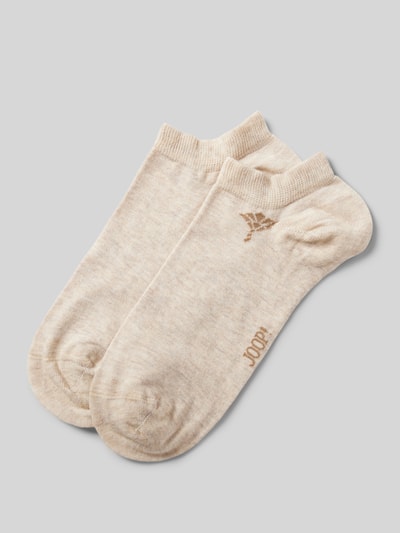 JOOP! Collection Socken mit Label-Print Modell 'Cornflower' Sand 1