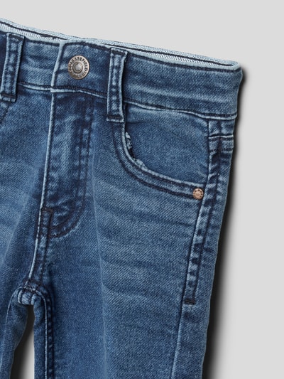 Basefield Jeans met labelpatch Jeansblauw - 2