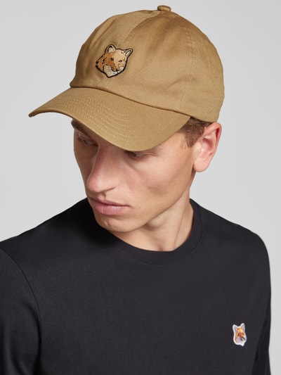 MAISON KITSUNE Basecap aus reiner Baumwolle Beige 1