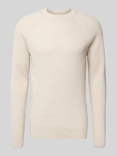 Casual Friday Strickpullover mit Rundhalsausschnitt Modell 'Kristian' Offwhite 2
