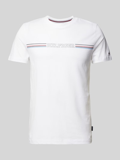 Tommy Hilfiger T-Shirt mit Label-Print Weiss 2