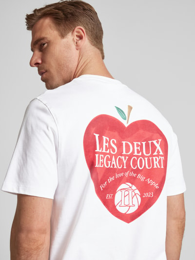 Les Deux T-Shirt mit Label-Stitching Modell 'Legacy' Weiss 3