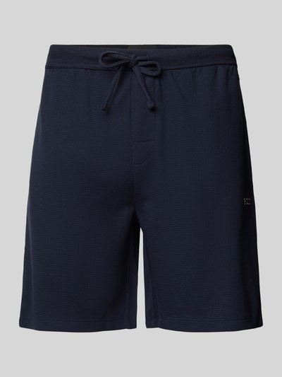 BOSS Shorts mit Label-Stitching Modell 'WAFFLE' Marine 2