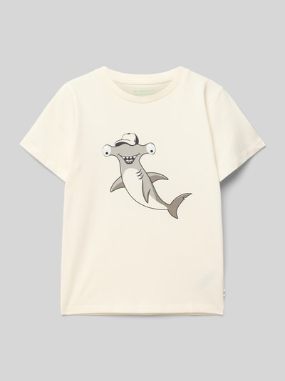 Tom Tailor Regular fit T-shirt van puur katoen Offwhite - 1