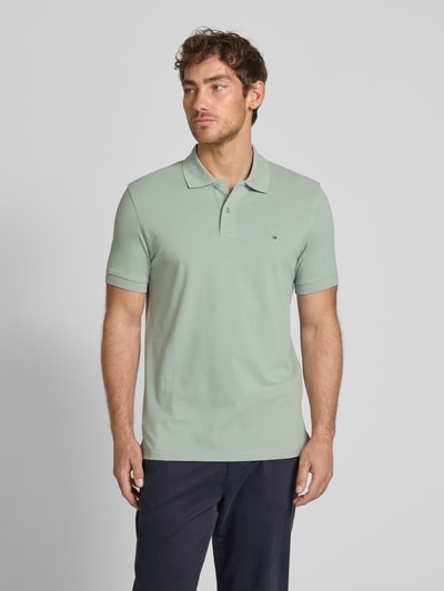 Christian Berg Men Poloshirt mit Label-Stitching Oliv 4
