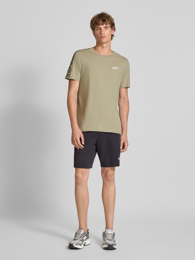 PUMA PERFORMANCE T-shirt met labelstitching en ronde hals Lichtgroen - 1