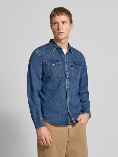 Levi's® Regular Fit Jeanshemd aus reiner Baumwolle Modell 'BARSTOW WESTERN' Jeansblau 4