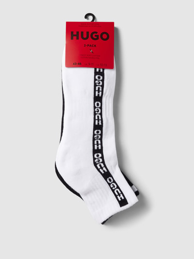 HUGO Socken im 2er-Pack Modell 'SIDE TAPE' Weiss 3