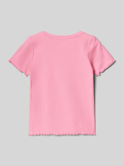 Tom Tailor Regular Fit T-Shirts mit kleinem Motiv-Print Pink 3