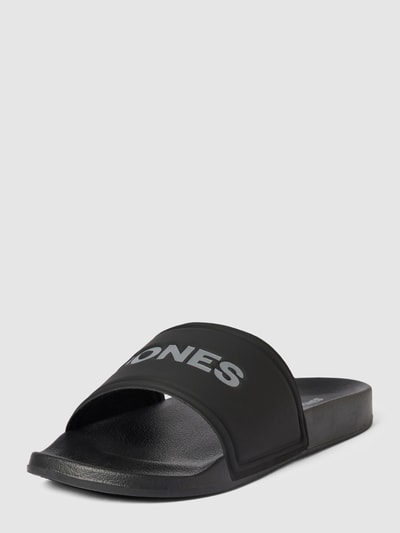 Jack & Jones Slides mit Logo-Print Modell 'LARRY' Anthrazit 1