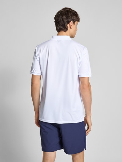 Ellesse Slim Fit Poloshirt mit Label-Print Modell 'MACKENNA' Weiss 5
