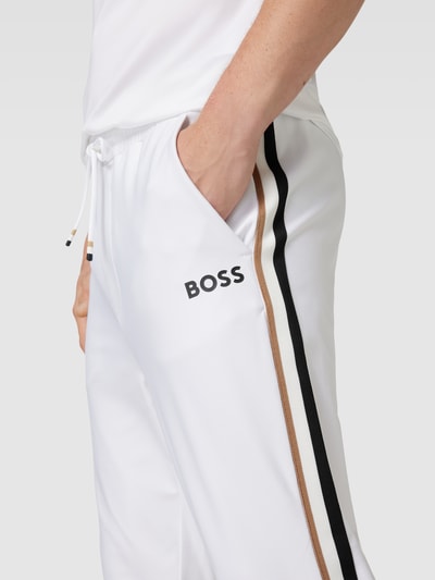 BOSS Green Sweatpants met elastische band, model ‘Hicon’ Wit - 3