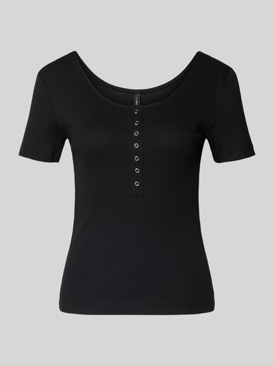 ONLY Slim Fit T-Shirt aus Baumwoll-Mix Modell 'SIMPLE' Black 2