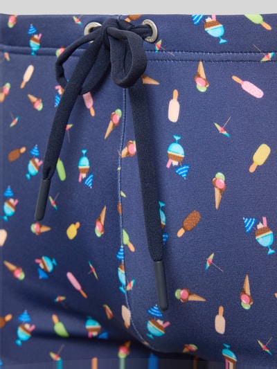 HOM Zwembroek met elastische band en tunnelkoord Marineblauw - 2