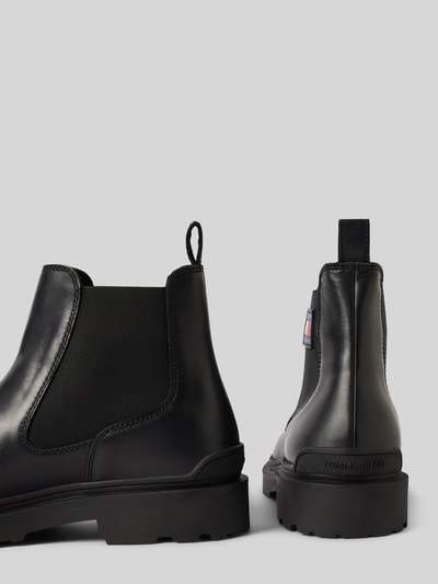 Tommy Jeans Chelsea boots van leer met labelpatch Zwart - 2