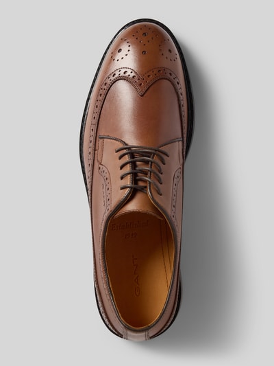 Gant Oxford-schoenen met ajourpatroon, model 'Bidford' Cognac - 3