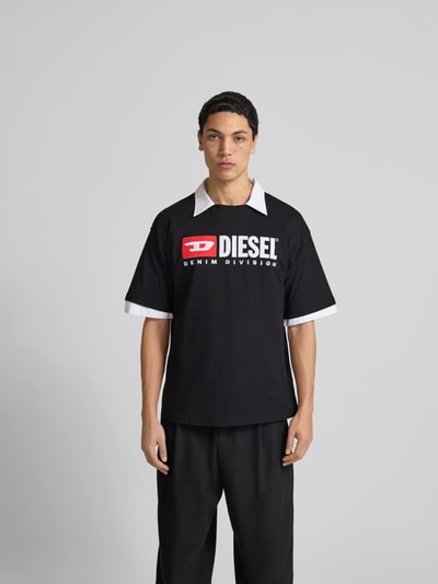 Diesel T-Shirt mit Label-Detail Black 4