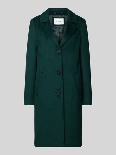 s.Oliver RED LABEL Regular fit lange jas met wol Donkergroen - 2