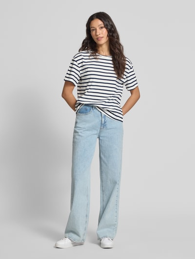 Tommy Hilfiger Relaxed Fit T-Shirt aus Leinen-Baumwoll-Mix Marine 1