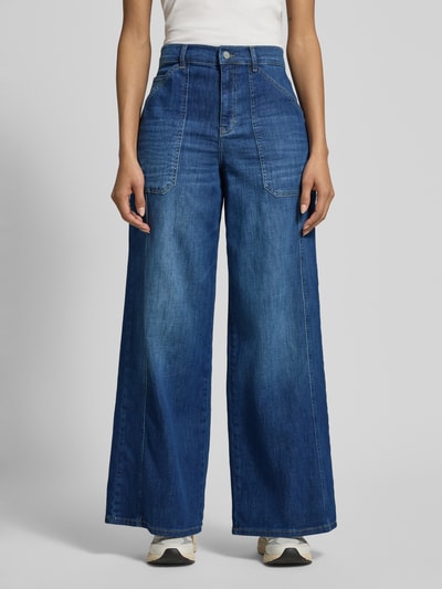 ANGELS Wide fit Jeans met opgestikte Zakken (onderstuk) Model 'Liva Urban' Donkerblauw - 4