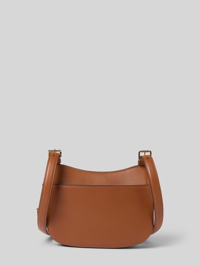 Lauren Ralph Lauren torba na ramię z detal z logo Koniakowy 4
