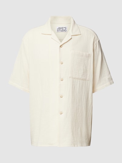 JAKE*S STUDIO MEN Koszula casualowa o kroju oversized z drobnym, fakturowanym wzorem Biały 2