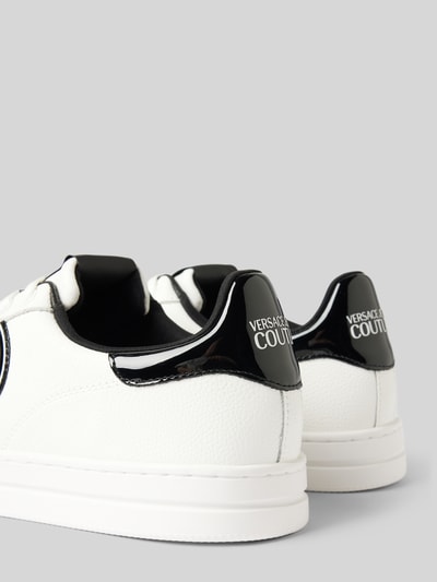 Versace Jeans Couture Ledersneaker mit Label-Details Modell 'FONDO COURT' Weiss 2