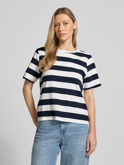 Tom Tailor Relaxed Fit T-Shirt aus reiner Baumwolle Marine 4