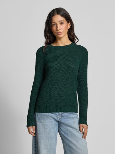 VILA Gebreide pullover met ribboorden, model 'dalo' Donkergroen - 4